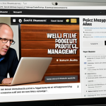 Project Management Guru Blog**

Prompt: A close-up of a laptop screen displaying a well-designed blog website about project management. Focus on the header and key elements. The style should be clean, modern, and trustworthy, suggesting expertise and insightful content. Include a small profile picture of either Scott Adams, Johanna Rothman, or Mike Cohn in the corner.

**