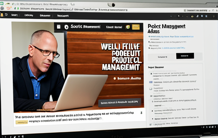 Project Management Guru Blog**

Prompt: A close-up of a laptop screen displaying a well-designed blog website about project management. Focus on the header and key elements. The style should be clean, modern, and trustworthy, suggesting expertise and insightful content. Include a small profile picture of either Scott Adams, Johanna Rothman, or Mike Cohn in the corner.

**